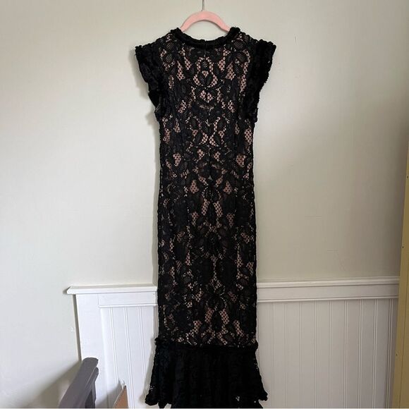 ALEXIS Kleo Black Midi Dress Small - Picture 13 of 16